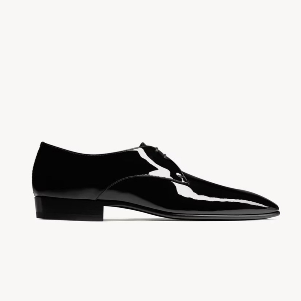 YSL GABRIEL DERBIES IN PATENT LEATHER